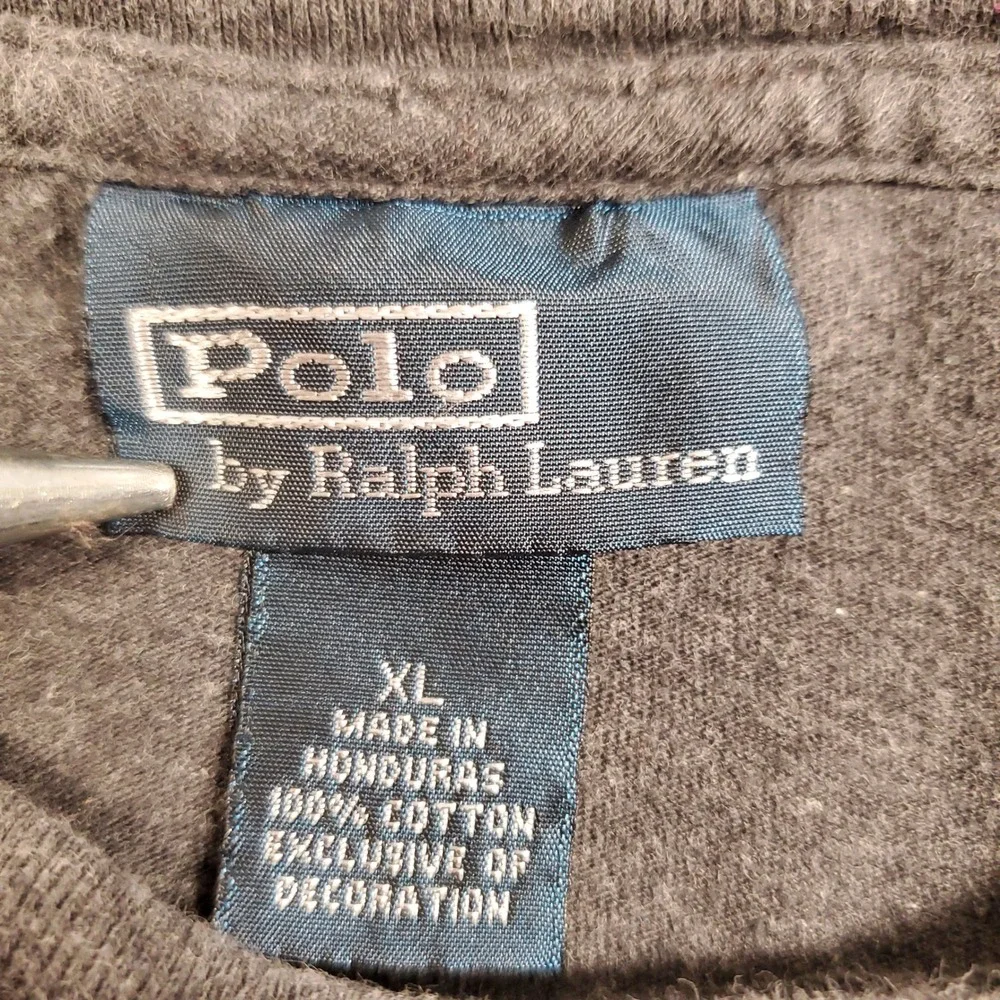 Polo Ralph Lauren Mens XL Gray Long Sleeve T-Shirt Cotton Pony Logo Crewneck